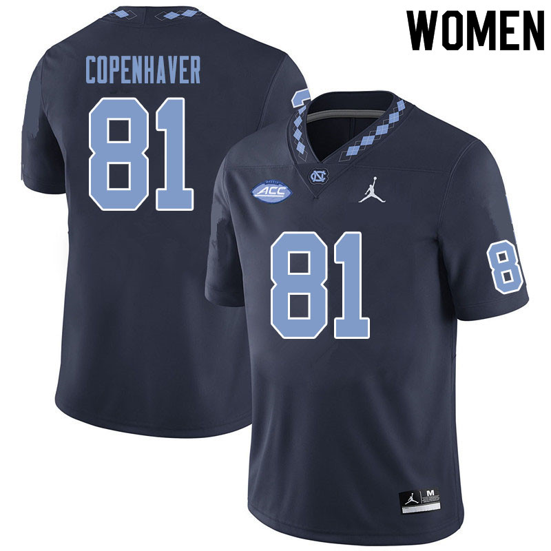 Women #81 John Copenhaver North Carolina Tar Heels College Football Jerseys Sale-Black